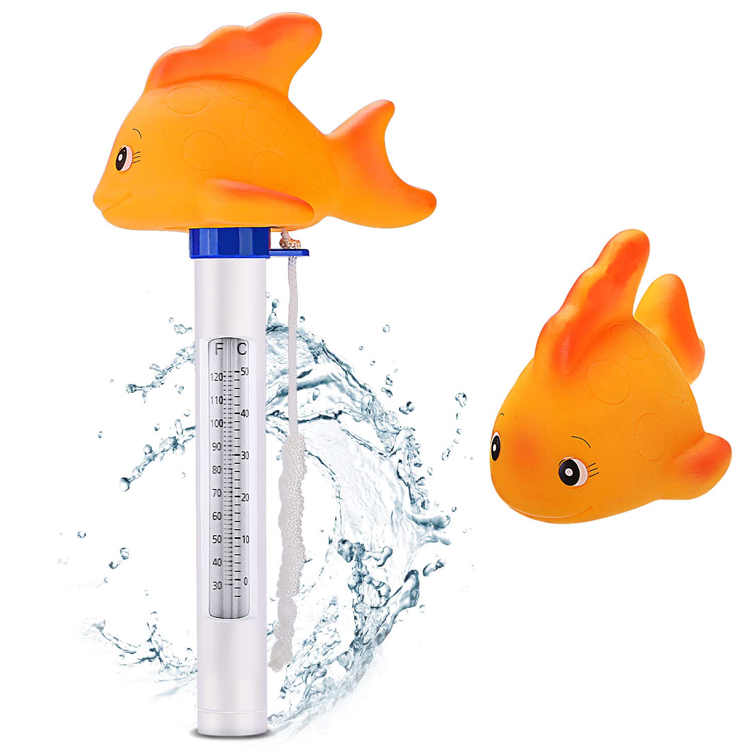 Gafild Schwimmendes Poolthermometer - Goldfisch Thermometer