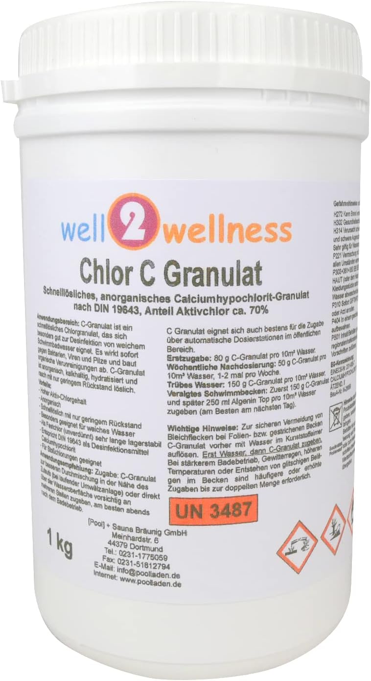 Chlor C Granulat - anorganisches Chlorgranulat mit ca. 70% Aktivchlor