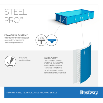 Materialbeschaffenheit des Bestway Steel Pro Pool 300x200x66 cm