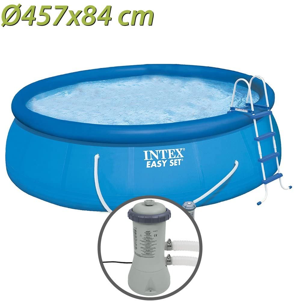 Filterkartuschenpumpe Intex Easy Pool 28158 – 457×84 cm inkl. Pumpe
