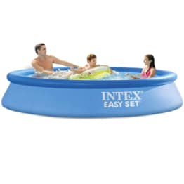 Familie spielt in Ihrem Intex Easy Pool 305×61 cm