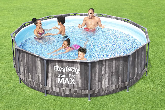 Platzbedarf für den Bestwayx MAX Frame Pool 366 cm Durchmesser