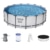 Bestway Frame Pool, 457 x 122 cm, Komplett-Set mit Filterpumpe, rund, weiß