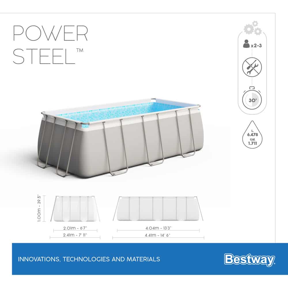 Bestway Power Steel Pool 404x201x100cm Set