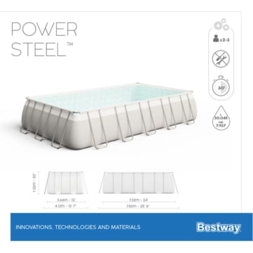 Bestway Power Steel Pool - 732x366x132cm Sandfilter Set