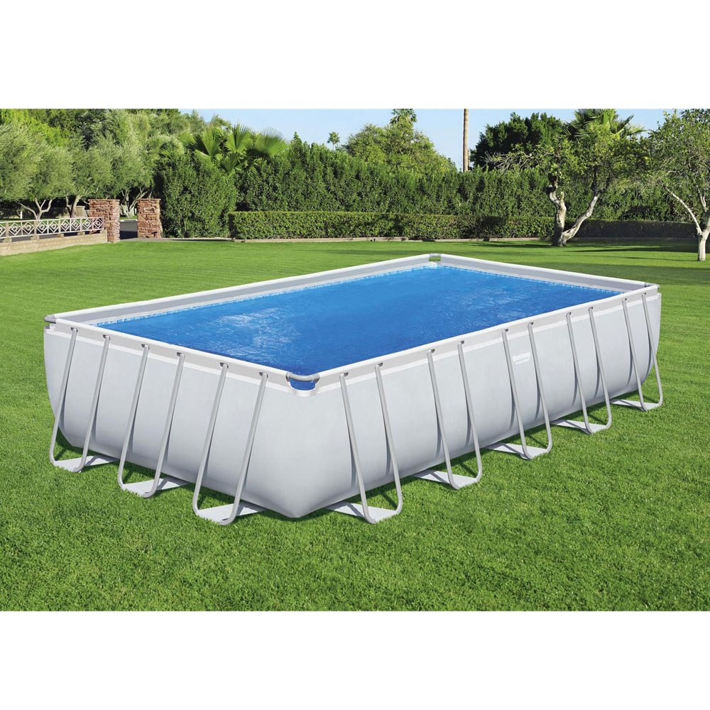 Flowclear™ Solarabdeckplane, 703 x 336 cm, für eckige 640 x 274 cm und 732 x 366 cm Power Steel™ Pool im Garten