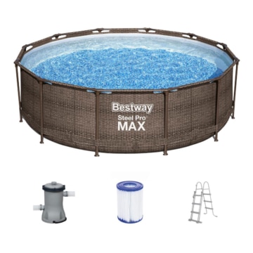 Bestway Steel Pro Max Pool 56709 Rattanoptik 366x100cm Set