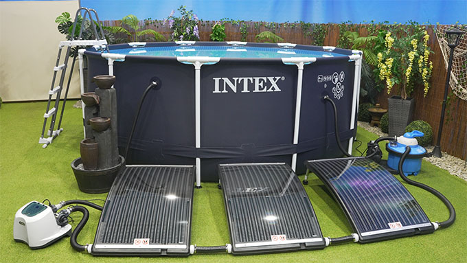 Intex 366x122 cm Frame Pool mit Solarheizungen