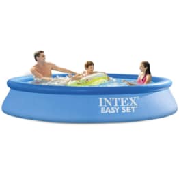 Spielende Familie im Intex Easy Pool 28116 - 305×61 cm