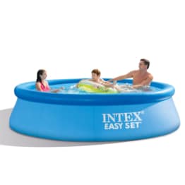 Spielende Familie im Intex Easy Pool 28120 - 305×76 cm