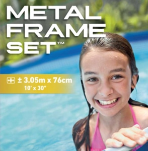 spielende Kinder im Intex Frame Pool 28200 – 305x76cm