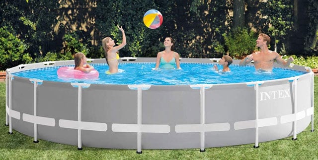 Kinder spielen im ntex Frame Pool 28253 549×122 cm