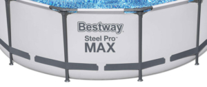 Abbildung des Stahlrahmen und Folie des Steel Pro MAX™ Frame Pool, 366 x 100 cm , Komplett-Set mit Filterpumpe, rund, weiß