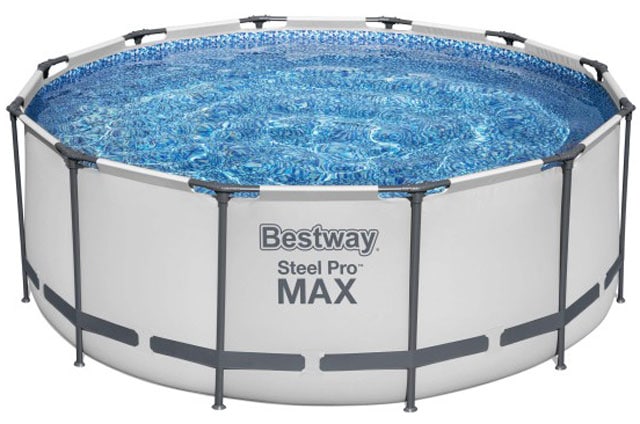 Bestway Frame Pool 366x122 Steel pro Max mit Wasser befüllt