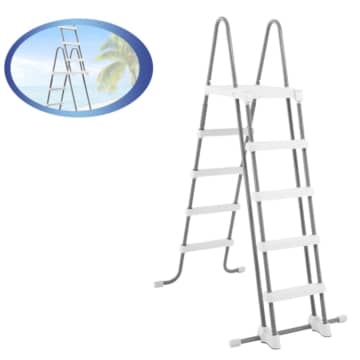 Leiter passend zumIntex Rectangular Pool 2637 - 975x488x132 cm Set inkl. Sandfilter