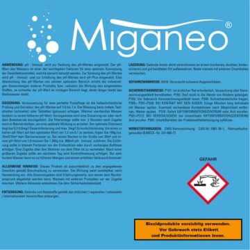 Miganeo pH Minus Granulat 7,5kg pH Senker