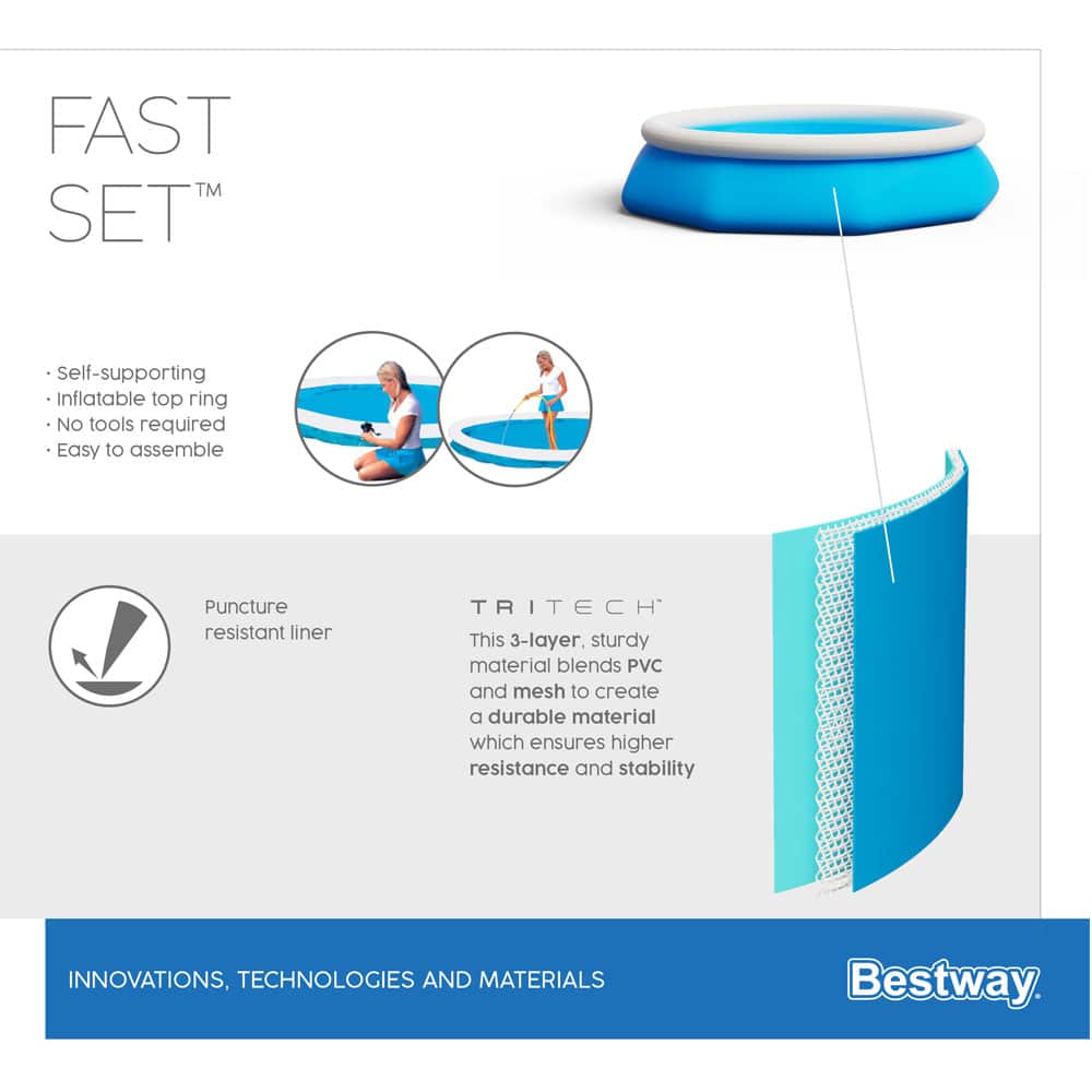 Materialbeschaffenheit des Bestway Fast Set Pool 244x66 cm