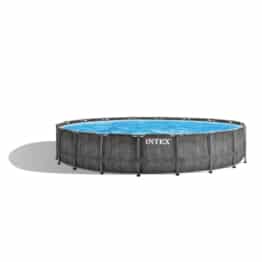 Intex Frame Pool 26744 – 549x122cm Greywood Set inkl. Pumpe