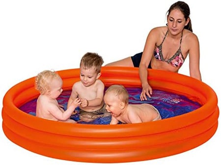 3 Babys spielen im 3-Ring Baby Pool von Happy People