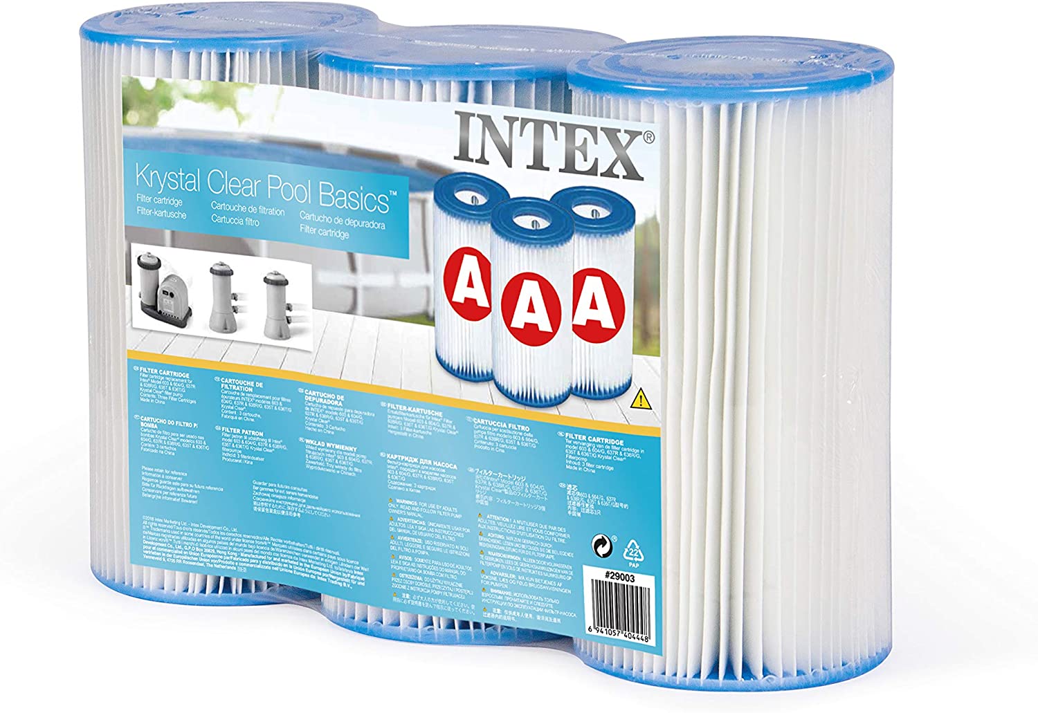 für Intex Pumpen Filterkartusche Größe A Ersatzfilter Intex Filter Typ A 29000 