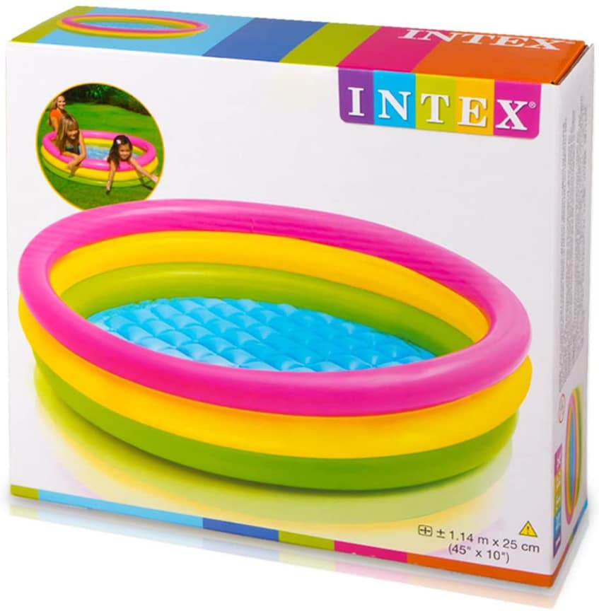 Verkaufsverpackung des Intex Sunset Glow Planschbecken 