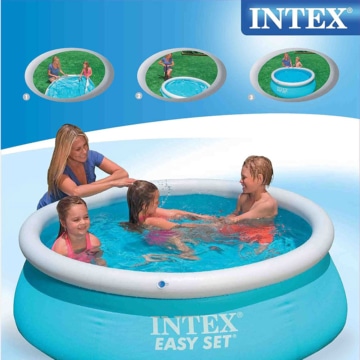Intex Easy Set Pools - Kinder Planschbecken mit Luftring - Ø 183 x 51 cm