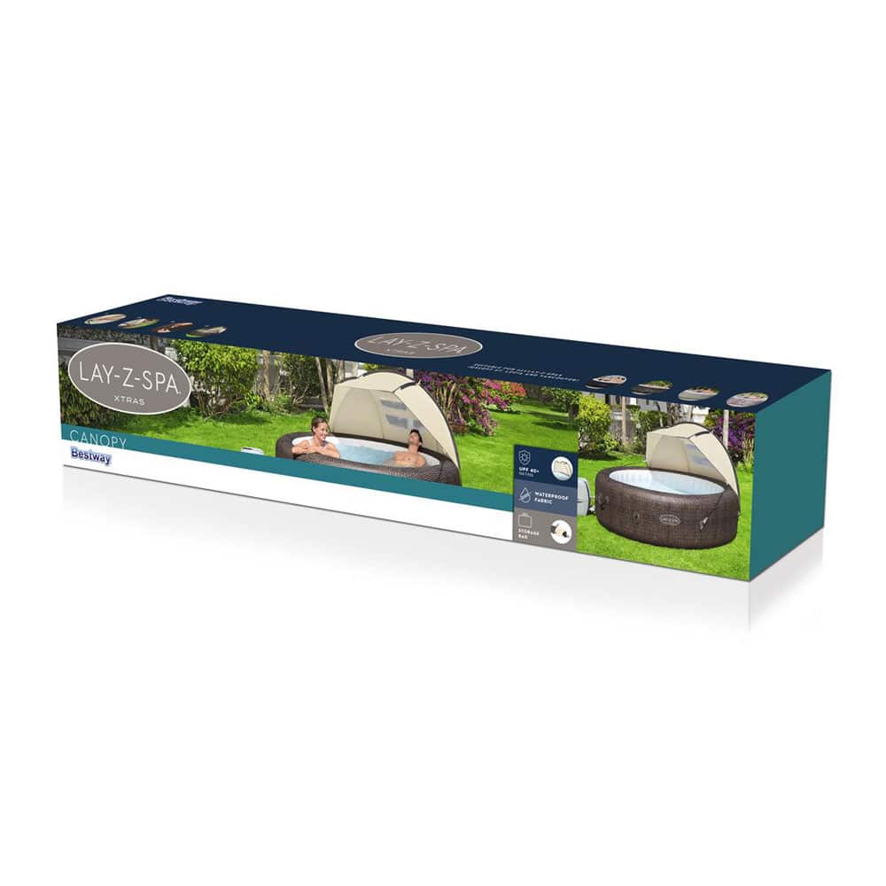 Verkaufsverpackung des LAY-Z-SPA® Sonnenschutzdach, 183 x 94 x 109 cm