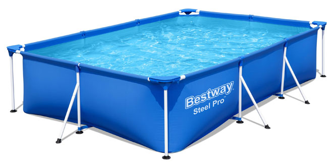 Pool 2x3m Bestway Steel Pro weisser Hintergrund