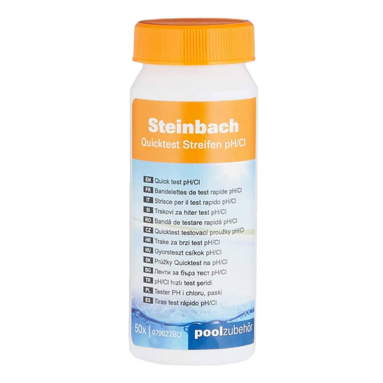 Steinbach Quicktest Streifen für pH-Wert und freies Chlor, 50 Stück