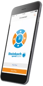 Handy mit App des Steinbach Schwimmbadreiniger APPcontrol,