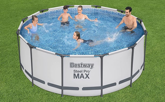 Bestway Frame Pool 366x122 Steel pro Max im Garten