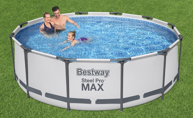 Bestway Frame Pool 366x122 Steel pro Max mit Kleinkind