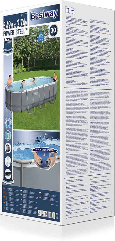 Bestway Power Steel Frame 549 X 274 X 122 Cm Komplettset Poolpanda
