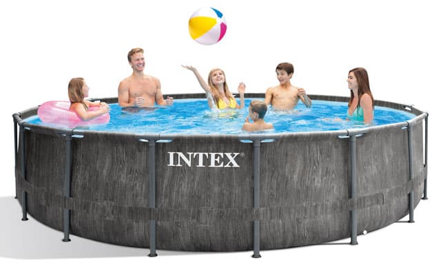 Intex 457x122 cm Frame Pool Greywood white