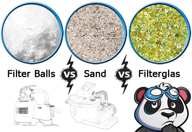 filterbälle oder sand oder filterglas