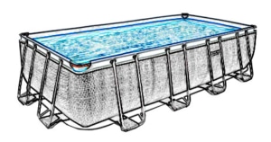 Filter eines Bestway Pools Pool 488 x 244 x 122 cm