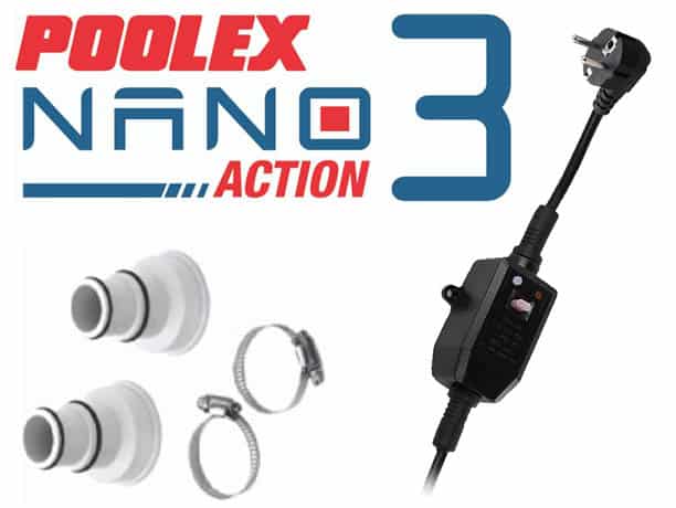 Poolex Nano Action 3Schutzschalter und Anschlüsse