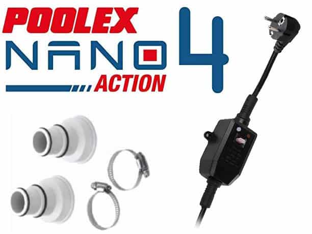 Poolex Nano Action 4 Schutzschalter und Anschlüsse