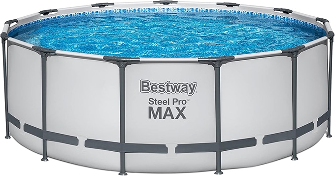 Bestway Steel Pro Max 396 x 122cm Frame Pool mit Wasser gefüllt